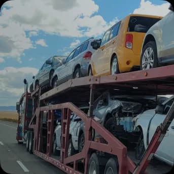 Car Hauler full of cars for transportation