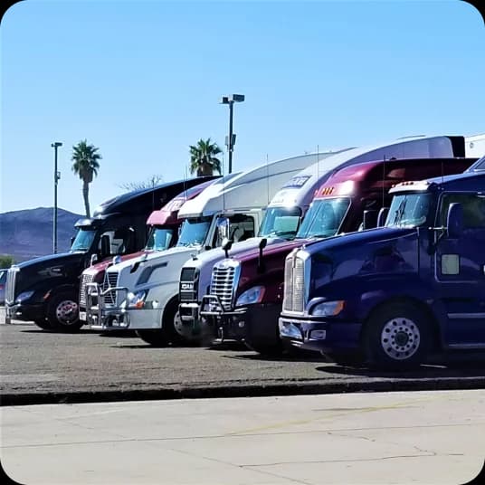 Trucks ready for transporting cars