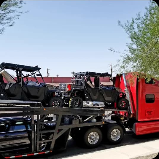 Motorcycles ready to be shipped